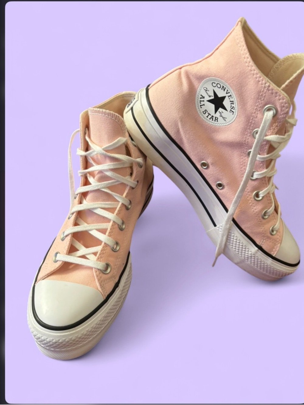 💕Converse Chuck Taylor Platform High Top Blush Pink Canvas Size 9 Pastel